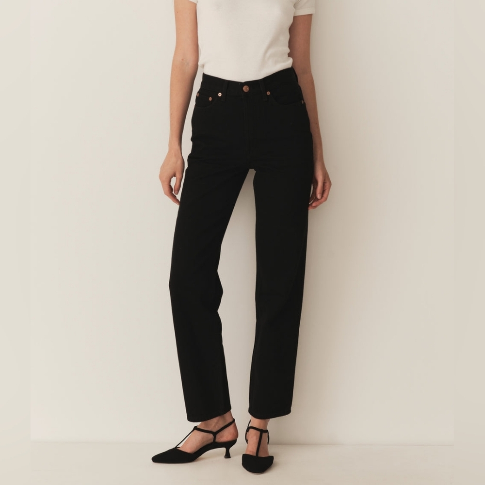 DOEN DIANA Jeans Japanese Denim In Noir Corbeau Size 28